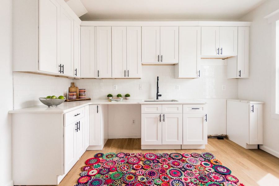 Kitchen after rehab, Detroit