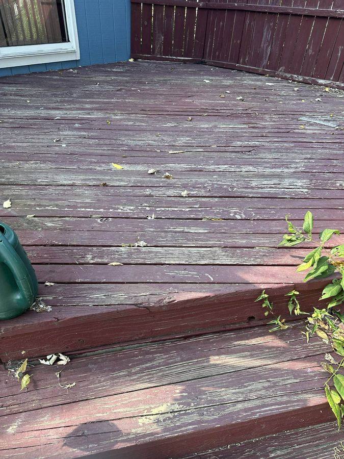 Exterior deck before rehab, Hazel Park