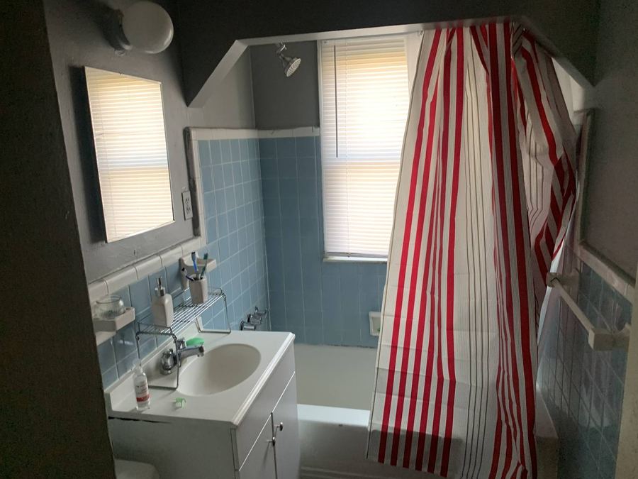Bathroom before rehab, Detroit
